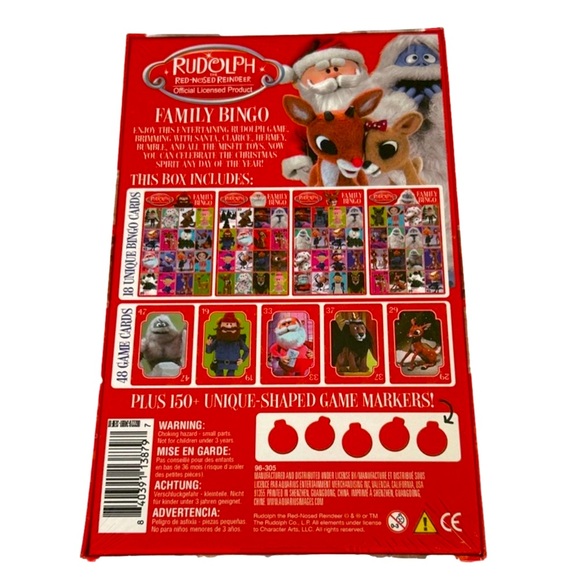 Rudolph The Red Nosed Reindeer Family Bingo Game New Sealed Box - Picture 2 of 9